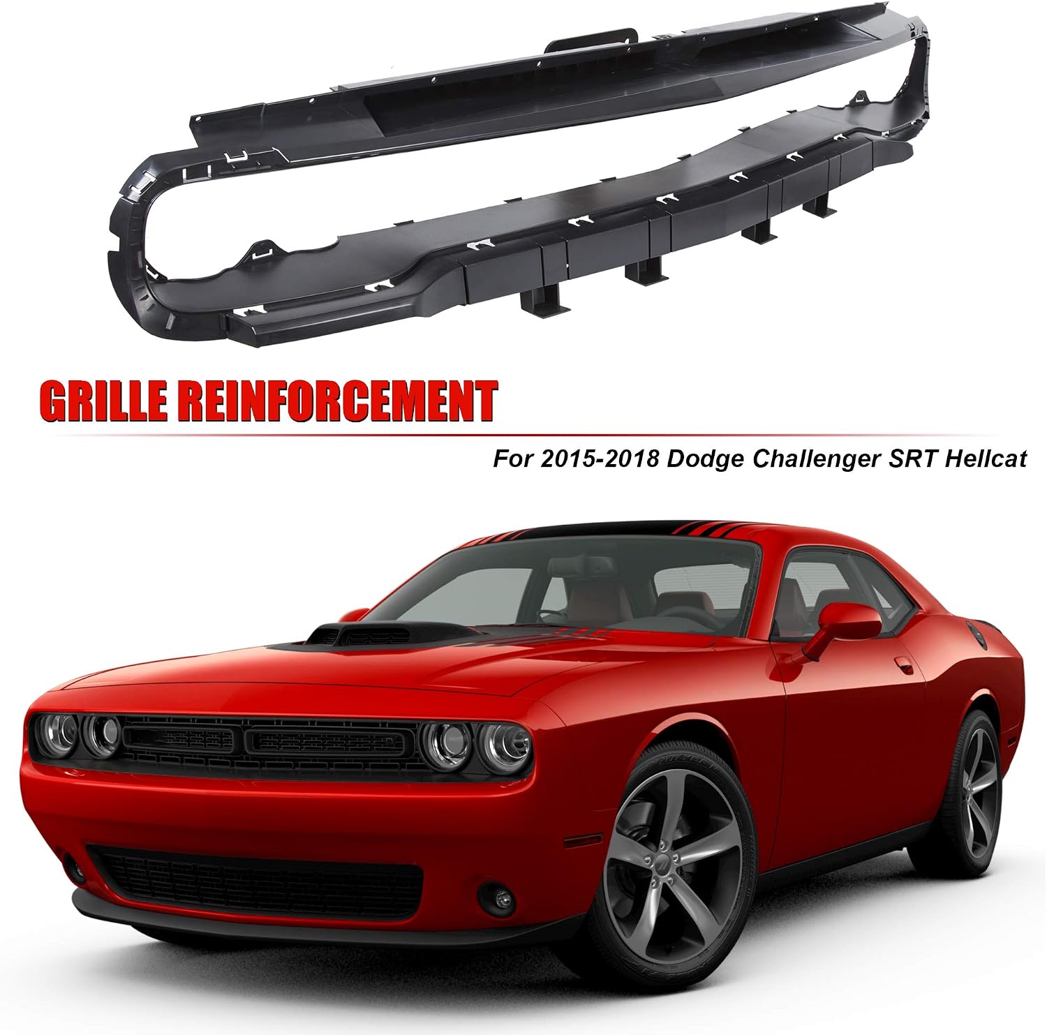 Amazon Com Front Upper Grille Reinforcement Grill Fits 2015 2018 Dodge Challenger Srt Hellcat Replacement For Ch1202105 68258751ab Rd07390002 For Truck Automotive