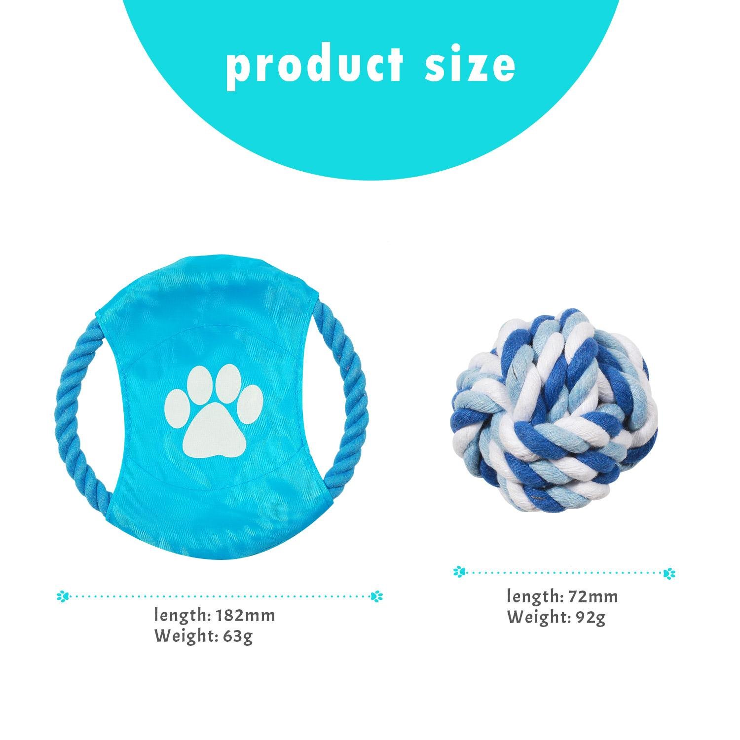 Pecute Dog Toys Puppy Pet Cotton Rope Toys Durable Chew Toy Set for Small and Medium Dogs - 6 Pack
