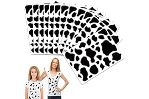 WUYUEJXI 336 Pcs Cow Print Stickers | Scrapbooks|Decor Decals for Wall，Removable Cow Print Wall Decor，Black Spot Self-Adhesive Decal Sticker ，for Bedroom Living Room ，DIY Crafts,Cow Theme Party Decoration