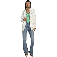 KARL LAGERFELD Paris Women's Sport Tweed Jacket,Fuschia,12 at