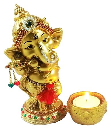 Sacred Blessings Ganesha Idol for Gift (9.5 cm x 6.5 cm x 15 cm)