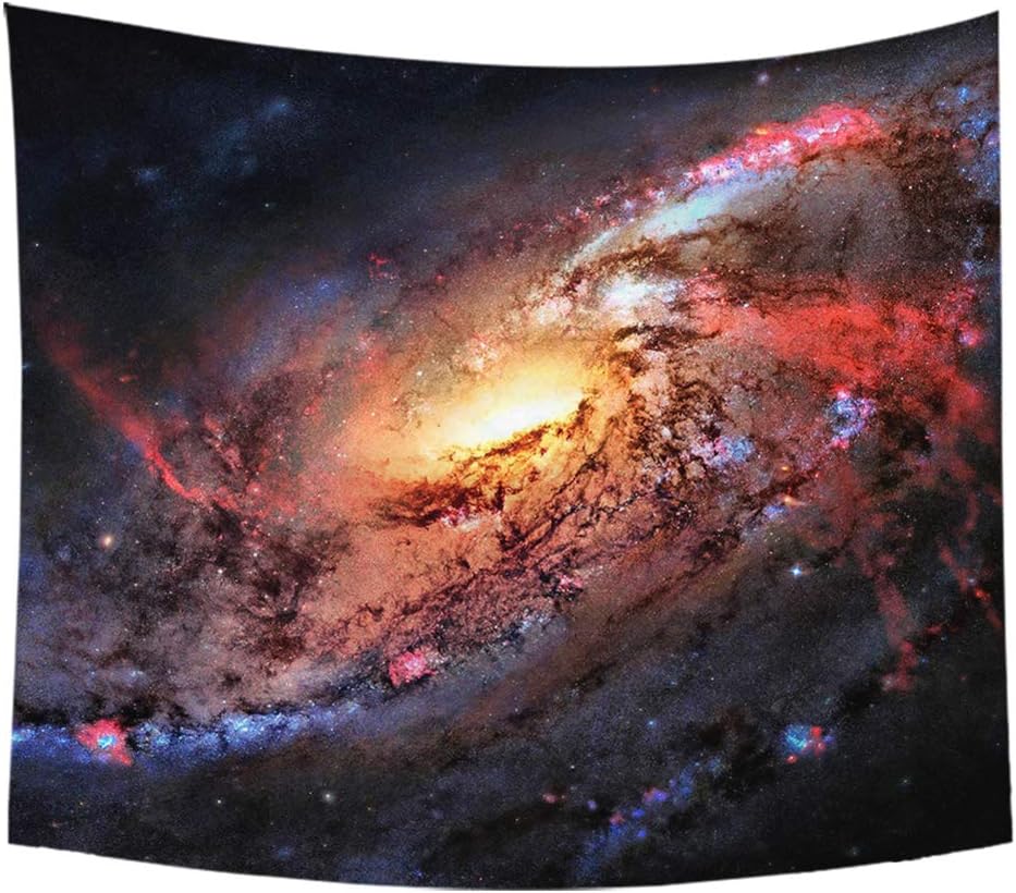 Quzzion Galaxy Stars Space Tapestry Wall Hanging Cosmic Planets Tapestry Psychedelic Outer Space Forest Moutains Universe Tapestry for Bedroom Living Room Dorm (Style 4,39.3 × 27.5 inches)
