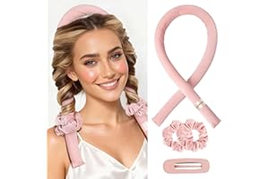 Yanibest Heatless Hair Curler to Sleep in, Overnight Curl Headband for Natural Wavy Curls, No Heat Soft Hair Curler Set with Hair Clip Scrunchies for Styling, No Slip Heatless Curls