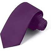 UETLRO Black Ties For Men Solid Pure Color Formal Neckties 3.15" (8CM) Men's Tie for Business and Wedding with Gift Box