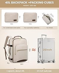 LOVEVOOK Travel Backpack as Personal Item Flight