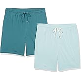 Amazon Essentials Men's 7" Cotton Knit Pajama Shorts, Pack of 2