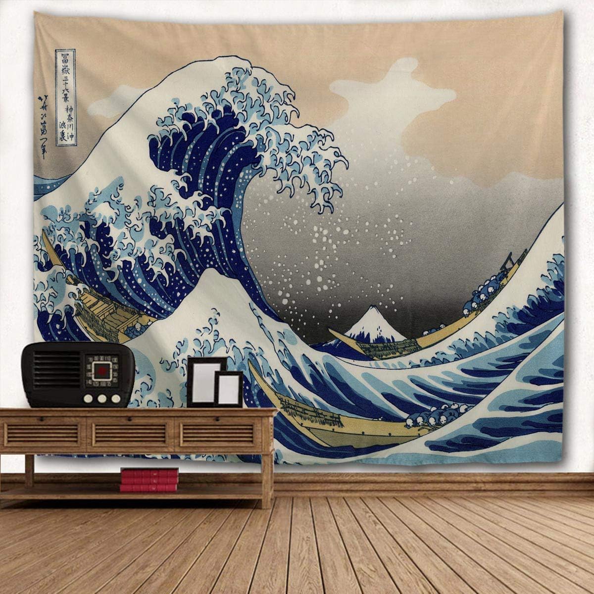 Tapestries - Tapestry Tsunami Tapestry Wall Hanging, Great Waves Off Kanagawa Nautical Pattern Ocean Tapestry Decoration for Bedroom Living Room Dorm 60 x 40 Inches
