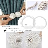 jiuhao Magnetic Curtain Tie Backs 2-Pack Silver Rope Holders with Buckles view 3