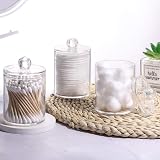 Tbestmax 3 Pack Small Qtip Jar Apothecary Jar Clear Makeup Organizer 10 Oz view 7