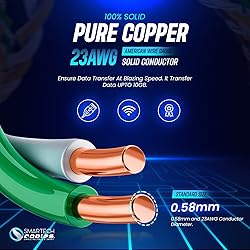 Smartech Cables Cat6A Riser Ethernet Cable 1000ft