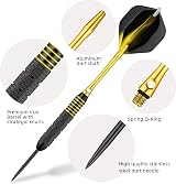 Centaur 12 Pack Steel Tip Darts 24g with 4 Color Aluminum Shafts & Flights view 3