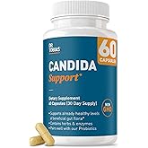 Dr. Tobias Candida Support, Gut Flora Balance Complex with Oregano, Caprylic Acid, Enzymes & Probiotics, Support Intestinal Detox Cleanse & Gut Health for Women & Men, 60 Capsules, 30 Servings