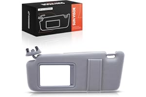 A-Premium Sun Visor Assembly with Mirror, Gray - Compatible with Toyota Camry 2007-2011, for Models Built in US, Left Side Dr