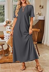 MEROKEETY Women's 2025 Spring Summer Casual Maxi