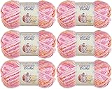 Bernat Baby Blanket Yarn-6/Pk-Peachy, 6/Pk, Peachy
