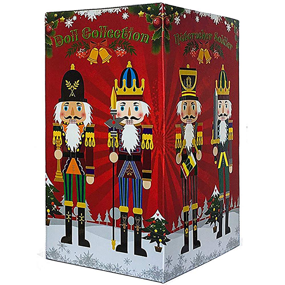 4 Piece 12 Inch Nutcracker Figures Soldier Doll Decoration Figurine Collection Christmas Ornament Holiday House Present
