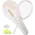 MBFISH Tennis Racket - Super Value Set with Pre-Strung, Comfortable Handle, 27'' Tennis Racquet for Adults, Includes 3 Tennis Balls, 2 Overgrips and 1 Tennis Bag