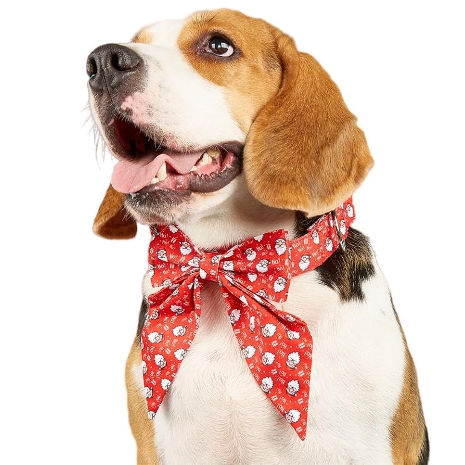 ZTA Dog and Cat Collar with Bowtie Red Santa Christmas Collars Plastic Buckle Adjustable Collars for Dogs Cats (S)