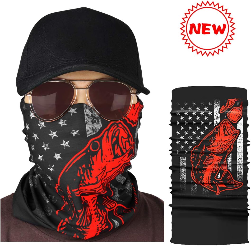 KOMIWOO Outdoor Face Mask-Seamless Tube mask -Headband Bandana, Sport Headwear Scarf, Breathable UV Protection for Fishing Motorcycle Running Hiking Hunting