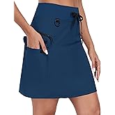 MoFiz Women's 18" Hiking Cargo Skort Athletic Skirt High Waist Golf Dressy Casual Sport Quick Dry Skirt with Zipper Pockets