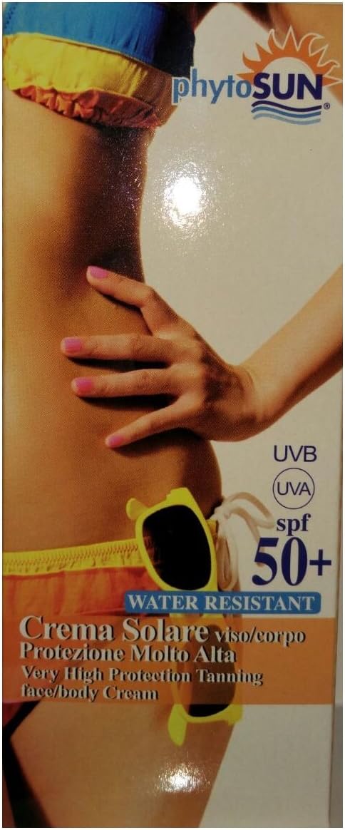 PHYTO SYNTHESI PHYTOSUN SOLAR CREAM FACE/BODY VERY HIGH PROTECTION WATER RESISTANT 50+ SPF 150 ML