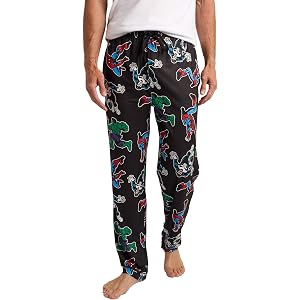 Marvel Comics Presents Spider-Man Punisher & Hulk All-Over Print Men’s Black Sleep Pajama Pants