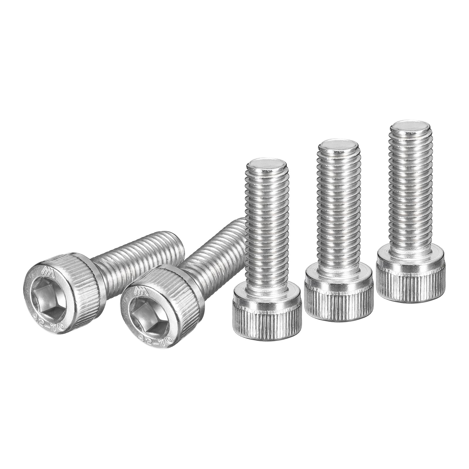 DTGN M10x30mm Socket Head Cap Screws Bolts, 10Pcs 304 Stainless Steel 18-8, Metric Machine Hex Socket Screw, Hex Drive, Bright Finish, UNC Coarse Thread Fully Threaded — image 1