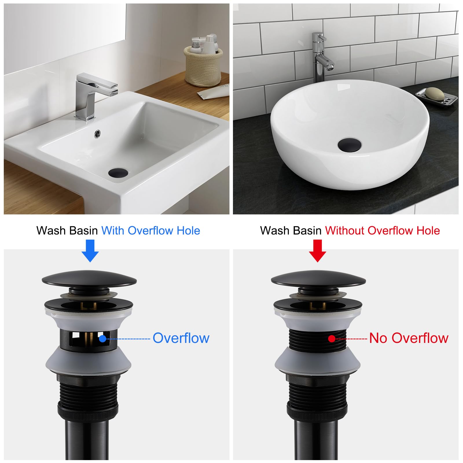 Overflow Trap Mua Bathroom Basin Sink Waste P-Trap Drain Kit, Adjustable Bottle Trap ...