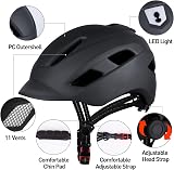 Tadpole Bike Helmet Adjustable USB LED Light Matte Black view 4