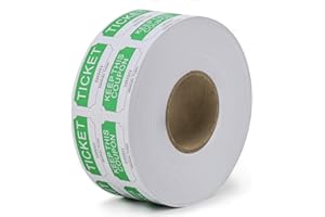 Methdic 50/50 Raffle Tickets Double Roll 1000 Thick Tickets Offset Paper (Green)