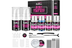 NOVOBEY 6 IN 1 Lash Lift & Brow Lamination Kit, Brow & Lash Lift Kit with Double Black Brown Color, Curling Perming & Voluminous Lashes Brows with Complete Tools, Salon & Home Use, Gifts for Her