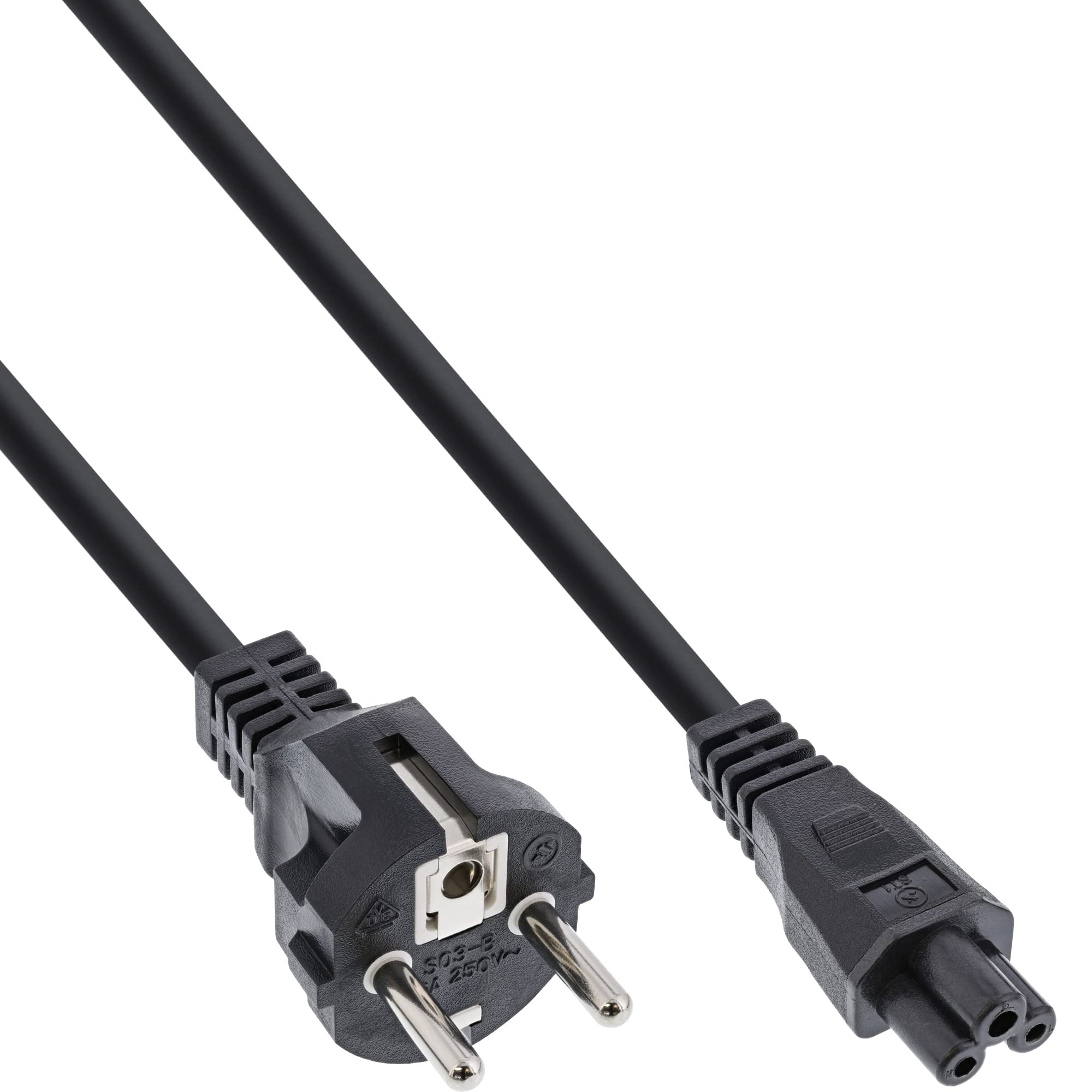 InLine 1.8m AC Power Cord for Notebook - Black