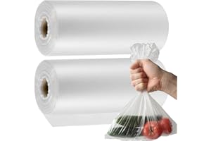 ZEONHAK 1000 Count 10 x 14 Inches Plastic Produce Bags, Clear Plastic Produce Bag Roll for Bread, Fruits, Vegetable, Kitchen,