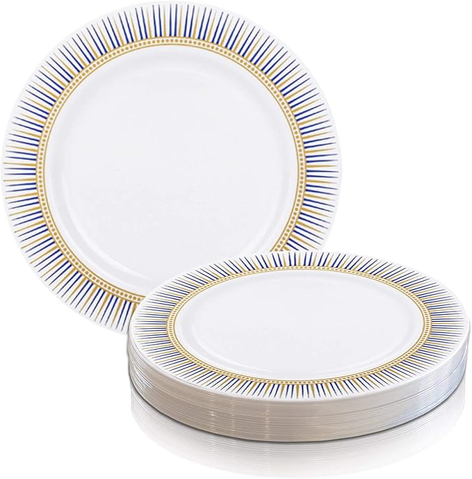 Elegant Disposable Plastic Dinner Plates 20