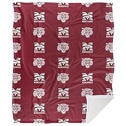 Morehouse College Blanket, 50"x60" Logo Pattern