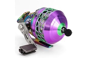 Sougayilang Spincast Fishing Reel,High Speed 3.9:1 Gear Ratio,Trouble-Free Push-Button Bait Casting Design and Reversible Handle for Left/Right Retrieve,Pre-Spooled with Monofilament Line