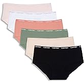 Calvin Klein girls Cotton Hipster Underwear Panties, 6-pack