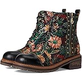 Spring Step L'Artiste Cordea Booties | Embroidered Leather Ankle Boots with Studded Details