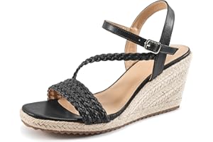 Reimferce Dressy Wedge Sandals for Women: Comfortable Espadrille Summer Wedding Platform Wedge