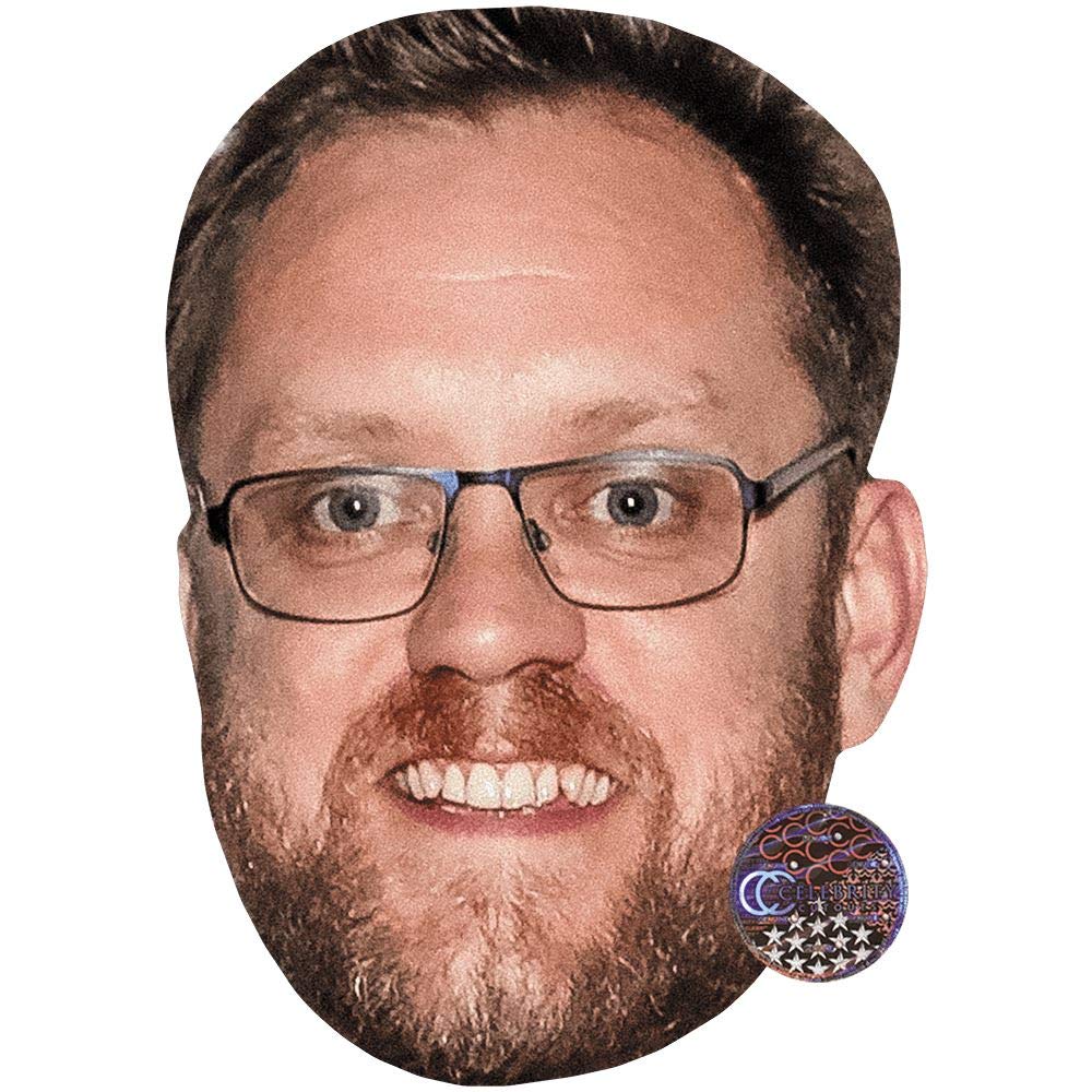 big head with glasses