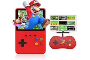 Heiko Retro Portable Handheld Game Console to Experience 500 Classic Games Anytime Anywhere, 3.5In Screen Video Game Console 1200mAh, Handheld Video Game Support for Connecting TV & Two Players(Red)