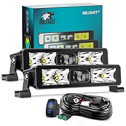 Nilight LED Light Bar 8inch 5LED 2PCS Single Row