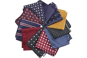 driew 11 Pcs Men Suit Pocket Square Handkerchiefs with Assorted Pattern