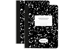 Bilinny Composition Notebook -2 Pack (100 Sheets) Marble Notebooks For School & College Students - 9.75" X 7.5" Composition Notebook Wide Ruled With Double Sided Sheets