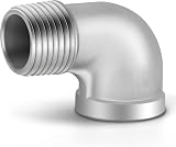 ERGAOBOY 2x 1/2" BSP 304 Stainless Steel 90 Degree Elbow Pipe Fitting view 6