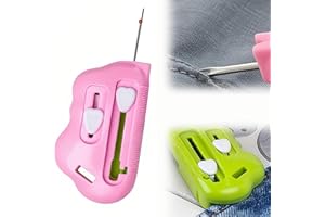 ROTTIPE 3-in-1 Magnetic Seam Guide Sewing Tool - Christmas Gift for Sewers | Magnetic Fabric Guide with Seam Ripper & Needle Threader, Universal Sewing Accessories (Pink)