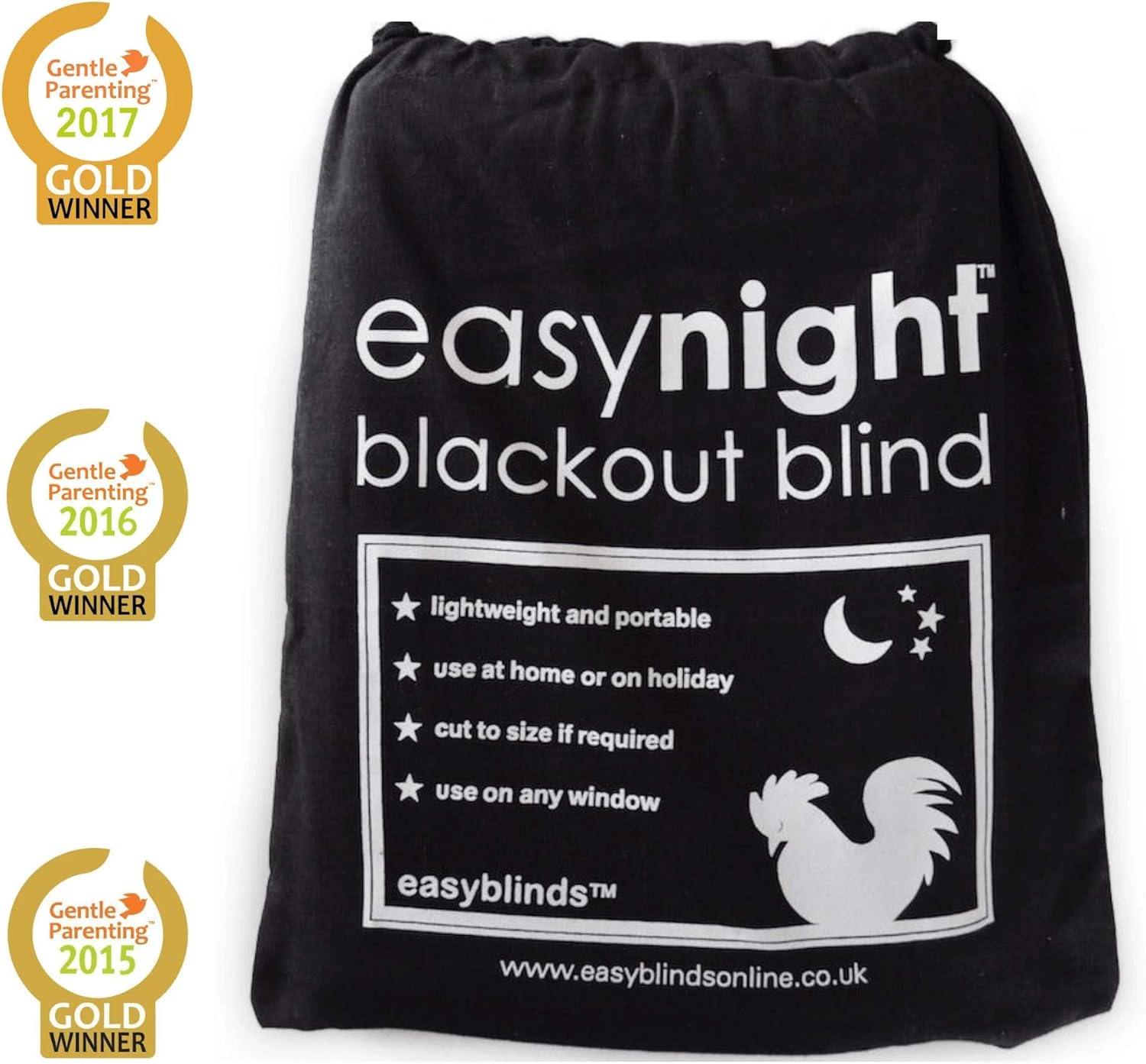 Easynight Portable Travel Blackout Blind, 100% Light Blocking Fabric, XXL, Fit Any Size/Shape Up To 300x145cm - Image 5