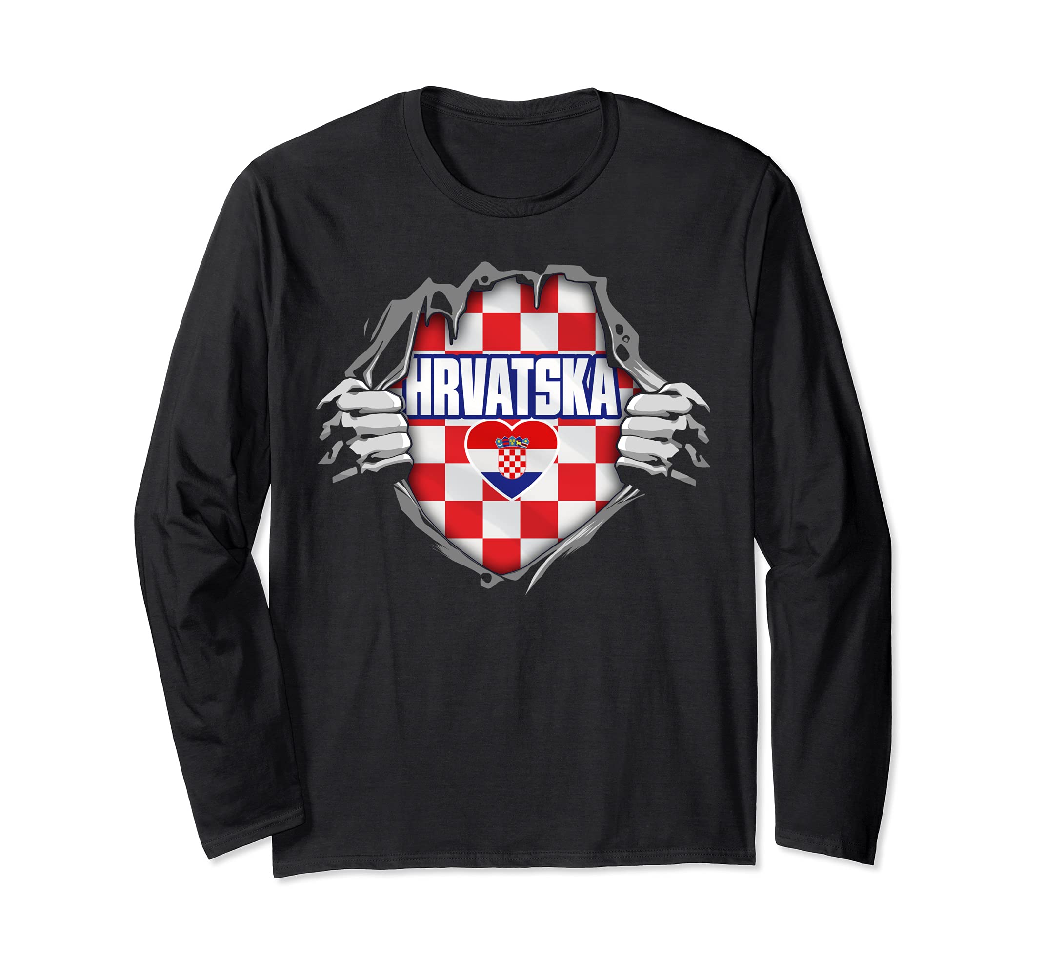 Croatia Croatian National Flag I Love Croatia Long Sleeve T-Shirt