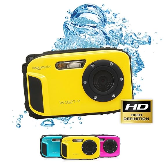 Aquapix W1627-Y Ocean Unterwasser-Digitalkamera in Gelb mit Li-Ion Akku