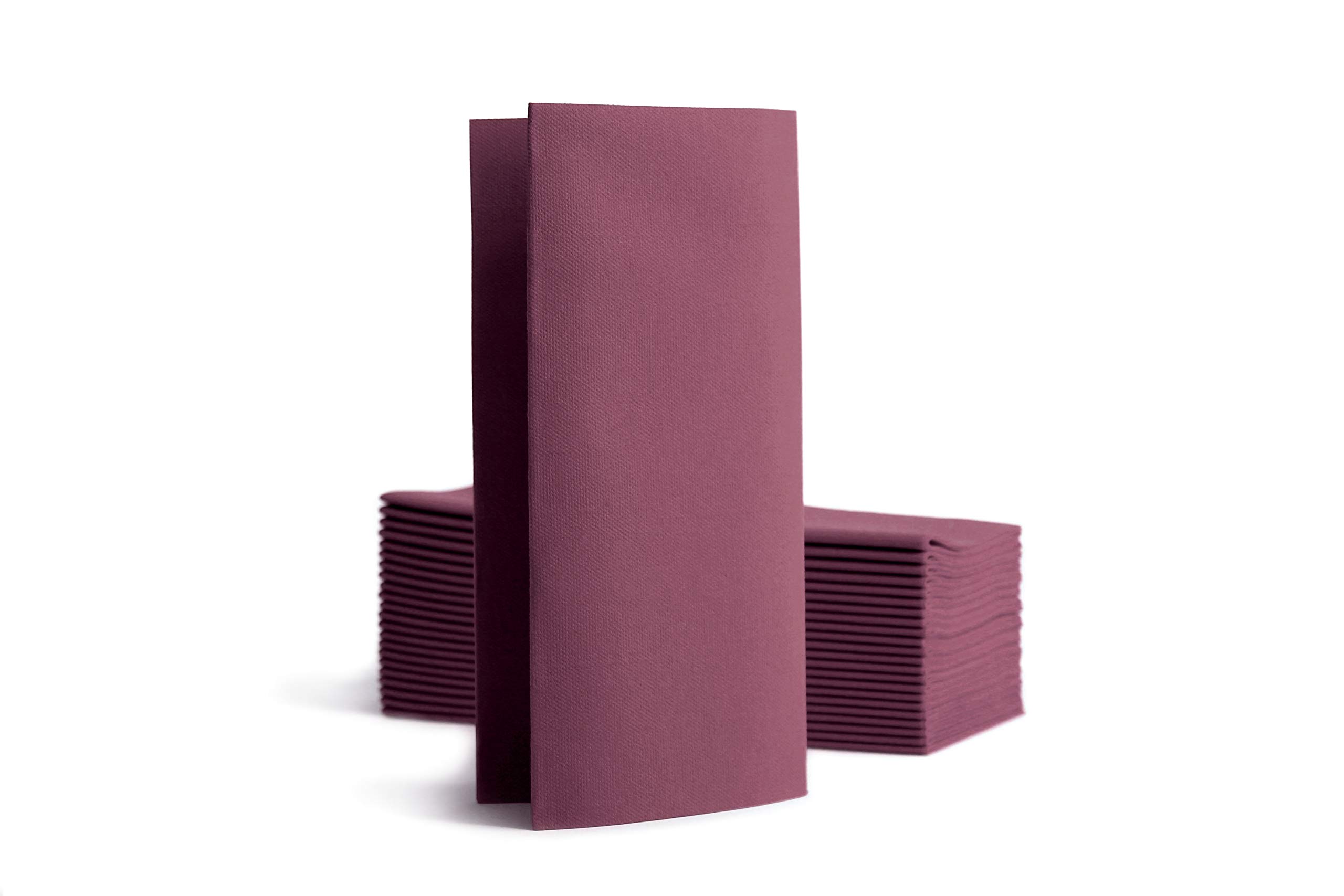 Alvotex Chic Airlaid 50 Napkins, 1/8 Fold Fabric-Like, Disposable Napkin, 39 x 40 cm, Plum